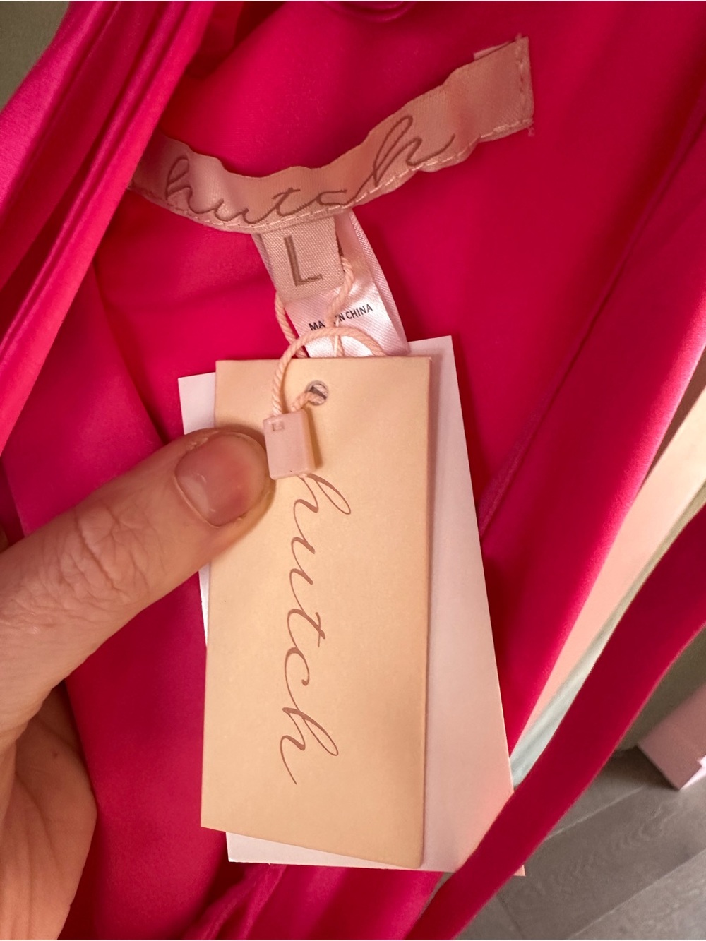 Hutch Mari Hot Pink Halter Midi Dress with Side Slit - Picture 8 of 8